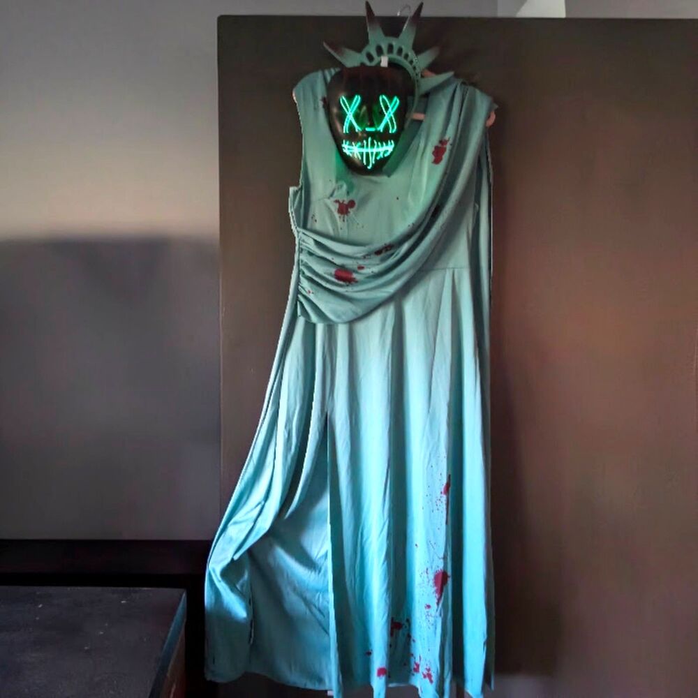 The Purge Election Year Lady Liberty Halloween Horror Costume Large Mask Crown